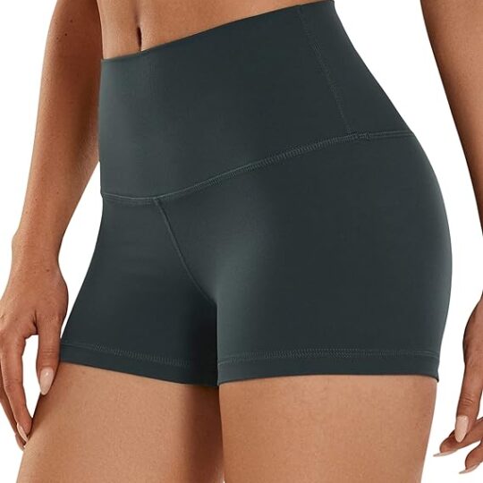 BZB Women's High Waist Yoga Shorts with Garters for Gym Workout and Butt  Lifting